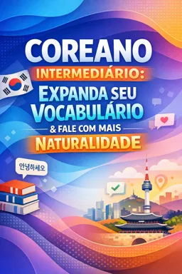 Capa do Ebook gratuito Coreano Intermediário: Expanda seu Vocabulário e Fale com Mais Naturalidade