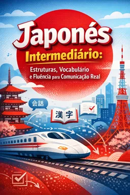 Capa do Ebook gratuito Japonês Intermediário: Estruturas, Vocabulário e Fluência para Comunicação Real