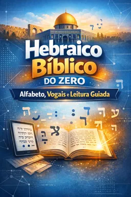 Capa do Ebook gratuito Hebraico Bíblico do Zero: Alfabeto, Vogais e Leitura Guiada