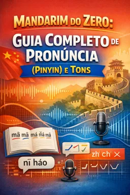Capa do Ebook gratuito Mandarim do Zero: Guia Completo de Pronúncia (Pinyin) e Tons