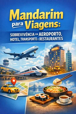 Capa do Ebook gratuito Mandarim para Viagens: Sobrevivência em Aeroporto, Hotel, Transporte e Restaurantes