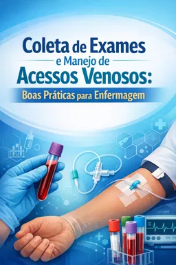 Capa do Ebook gratuito Coleta de Exames e Manejo de Acessos Venosos: Boas Práticas para Enfermagem