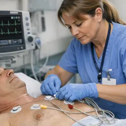 Imagem do Curso gratuito Eletrocardiograma (ECG) para Enfermagem: Leitura Básica e Reconhecimento de Arritmias