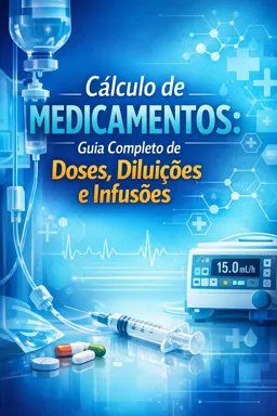 Capa do Ebook gratuito Cálculo de Medicamentos: Guia Completo de Doses, Diluições e Infusões
