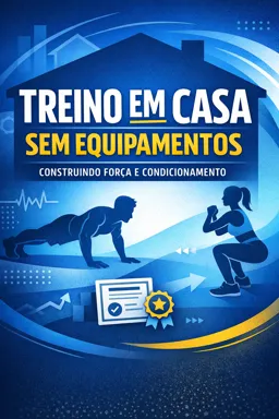 Capa do Ebook gratuito Treino em Casa Sem Equipamentos: Construindo Força e Condicionamento