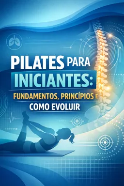 Capa do Ebook gratuito Pilates para Iniciantes: Fundamentos, Princípios e Como Evoluir