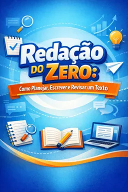 Capa do Ebook gratuito Redação do Zero: Como Planejar, Escrever e Revisar um Texto