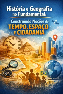 Capa do Ebook gratuito História e Geografia no Fundamental: Construindo Noções de Tempo, Espaço e Cidadania