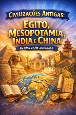 Capa do Ebook gratuito Civilizações Antigas: Egito, Mesopotâmia, Índia e China em uma visão comparada