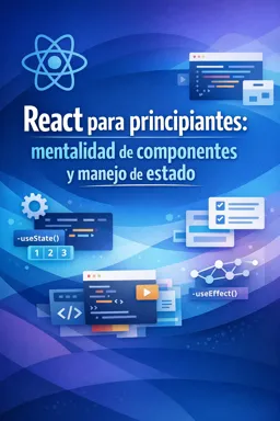 Portada de libro electrónico gratuitaReact para principiantes: mentalidad de componentes y manejo de estado