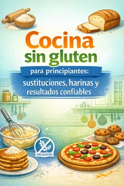 Portada de libro electrónico gratuitaCocina sin gluten para principiantes: sustituciones, harinas y resultados confiables