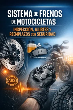 Portada de libro electrónico gratuitaSistema de Frenos de Motocicletas: Inspección, Ajustes y Reemplazos con Seguridad